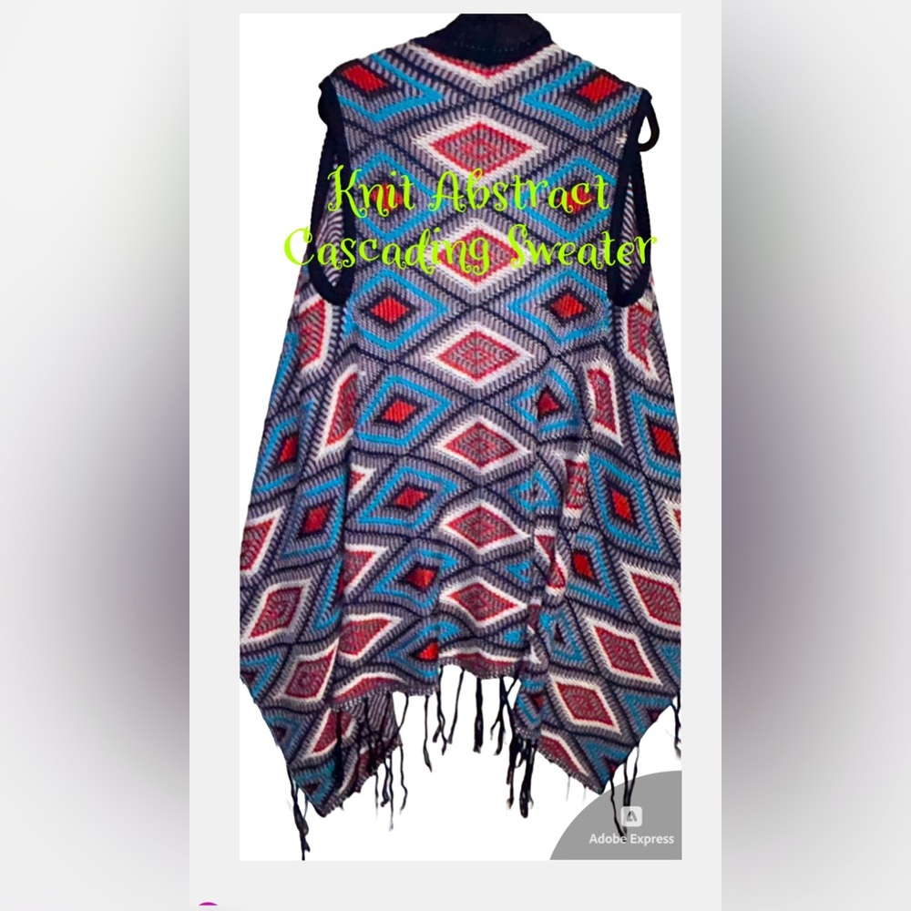 ‼️‼️Umgee Cascading Abstract Fringe Sweater‼️‼️